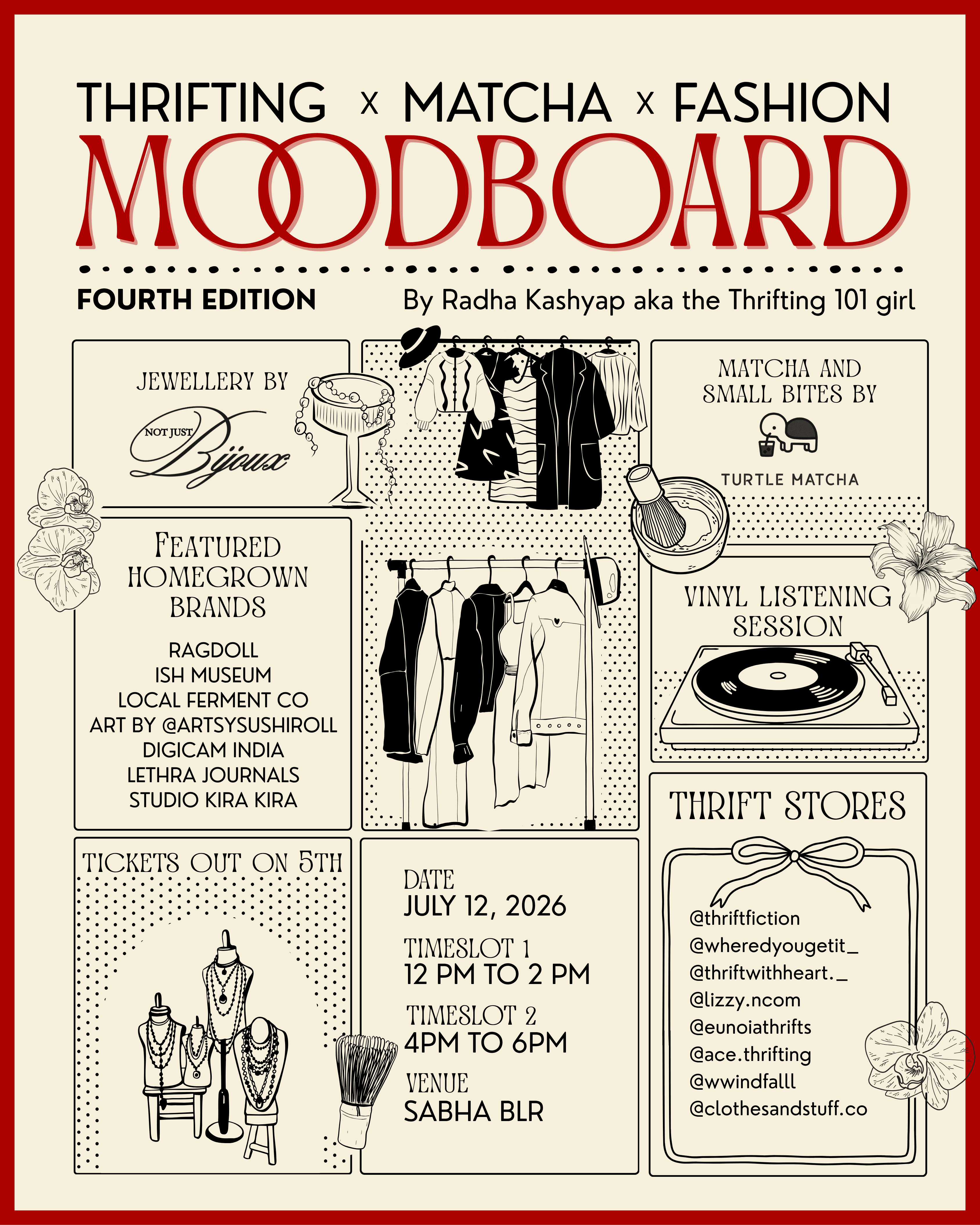Moodboard 4.0 — curated thrift, matcha & community pop-up, Bangalore